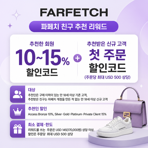파페치 친구 추천 리워드 쿠폰
