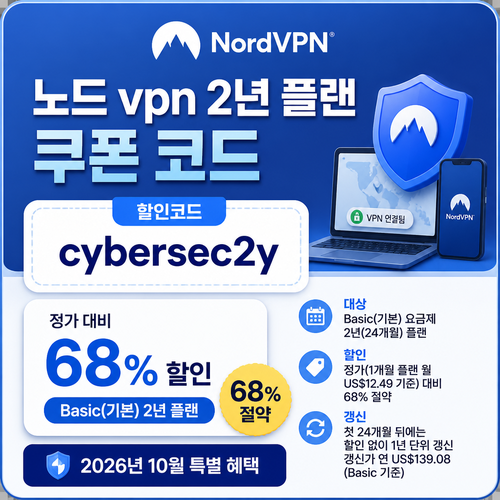 노드 vpn 2년 플랜 68% 할인코드